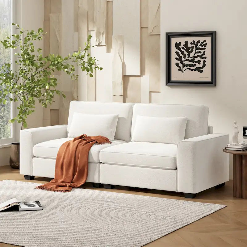 Sofá biplaza tapizado Cozy Duo de 3 asientos