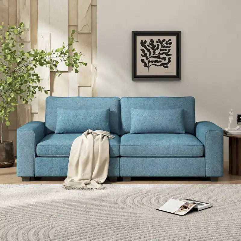 Sofá biplaza tapizado Cozy Duo de 3 asientos