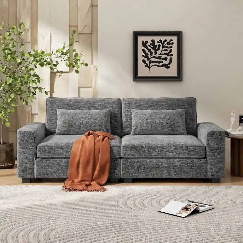 Sofá biplaza tapizado Cozy Duo de 3 asientos