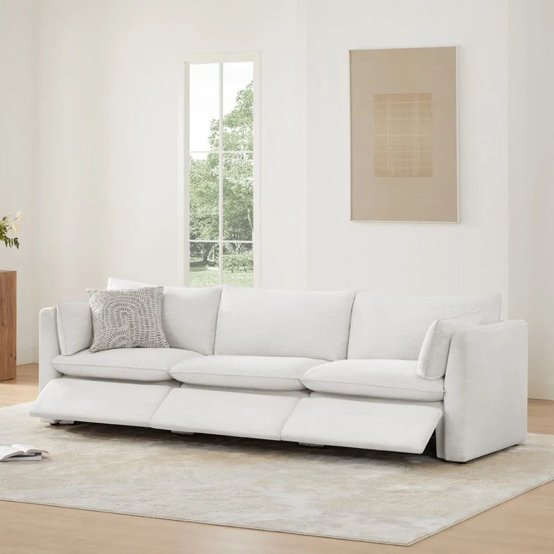 Sofá seccional reclinable eléctrico