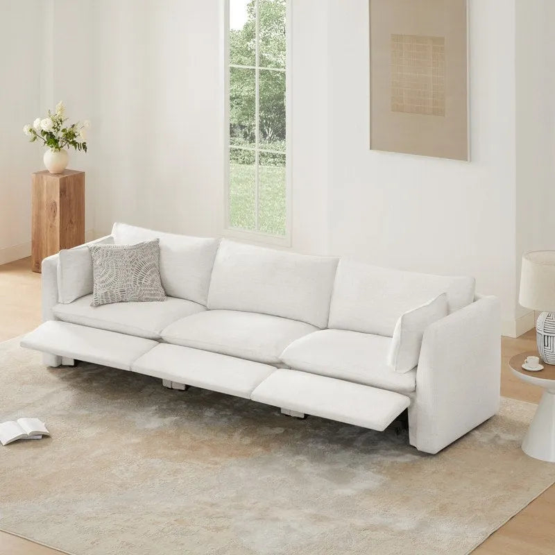 Sofá seccional reclinable eléctrico