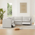 Sofá seccional reclinable eléctrico