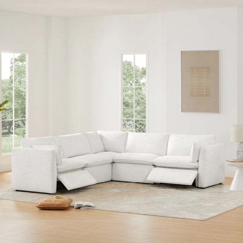 Sofá seccional reclinable eléctrico