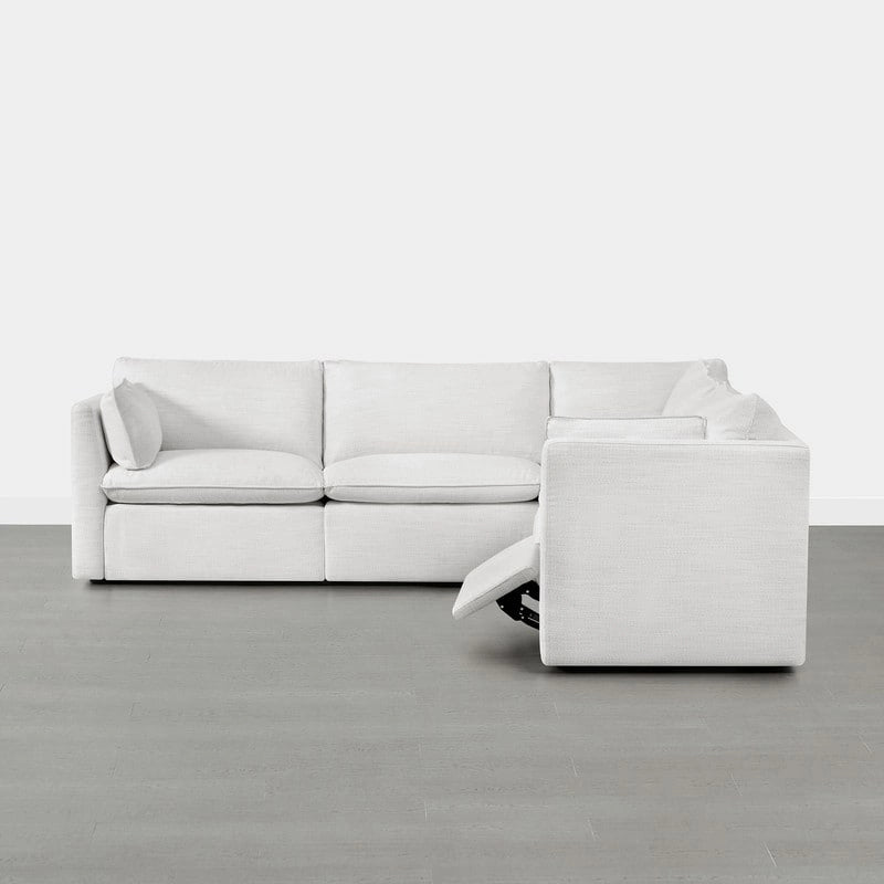 Sofá seccional reclinable eléctrico