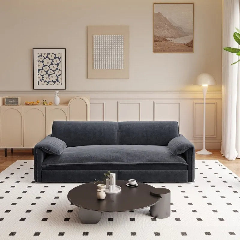 Sofá Cama Queen de 66 pulgadas con Sofá Convertible 3 en 1 y Almacenamiento Lateral