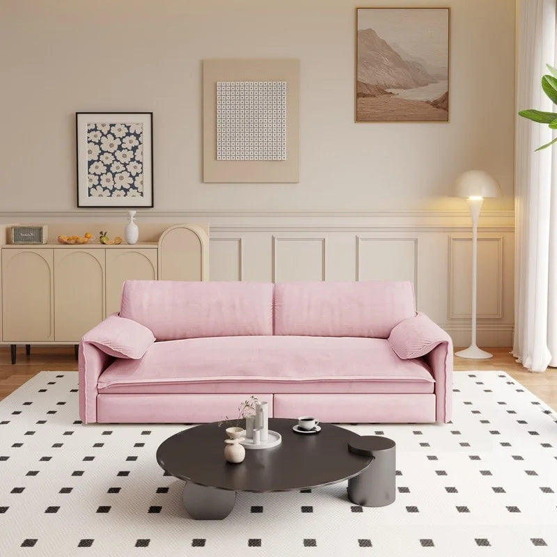 Sofá Cama Queen de 66 pulgadas con Sofá Convertible 3 en 1 y Almacenamiento Lateral