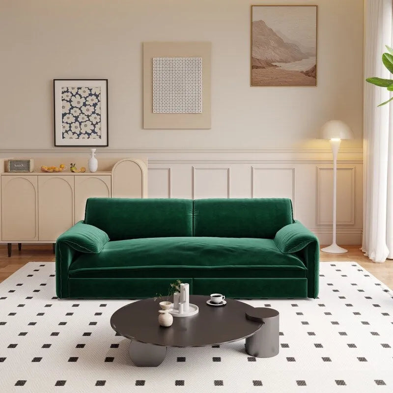 Sofá Cama Queen de 66 pulgadas con Sofá Convertible 3 en 1 y Almacenamiento Lateral