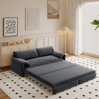 Sofá Cama Queen de 66 pulgadas con Sofá Convertible 3 en 1 y Almacenamiento Lateral