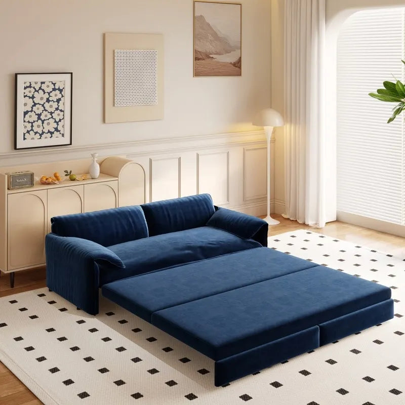 Sofá Cama Queen de 66 pulgadas con Sofá Convertible 3 en 1 y Almacenamiento Lateral