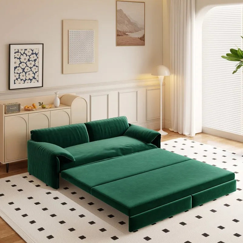 Sofá Cama Queen de 66 pulgadas con Sofá Convertible 3 en 1 y Almacenamiento Lateral