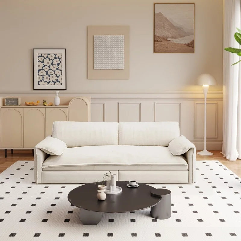 Sofá Cama Queen de 66 pulgadas con Sofá Convertible 3 en 1 y Almacenamiento Lateral