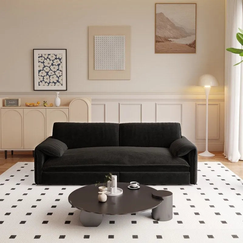 Sofá Cama Queen de 66 pulgadas con Sofá Convertible 3 en 1 y Almacenamiento Lateral