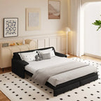 Sofá Cama Queen de 66 pulgadas con Sofá Convertible 3 en 1 y Almacenamiento Lateral