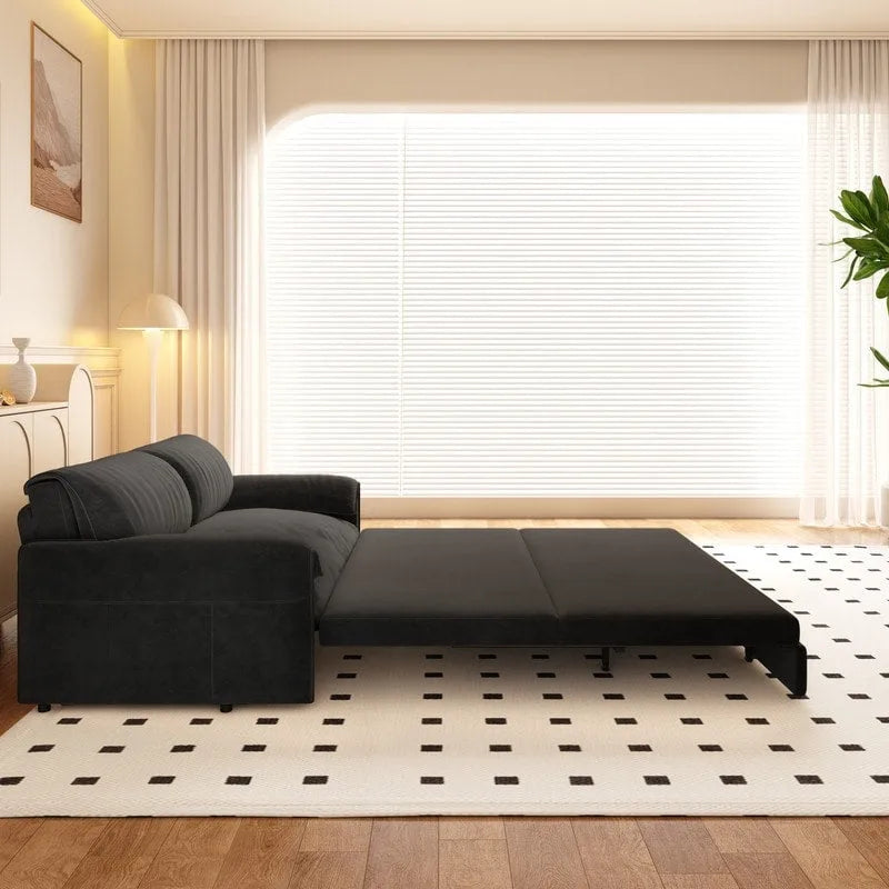 Sofá Cama Queen de 66 pulgadas con Sofá Convertible 3 en 1 y Almacenamiento Lateral
