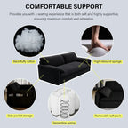 Sofá Cama Queen de 66 pulgadas con Sofá Convertible 3 en 1 y Almacenamiento Lateral