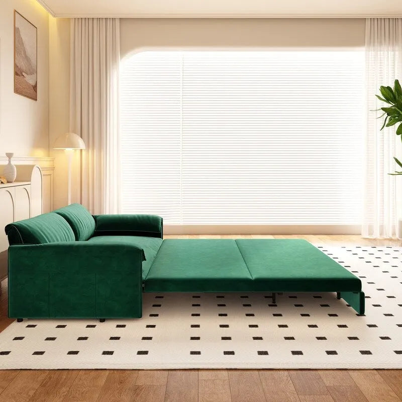Sofá Cama Queen de 66 pulgadas con Sofá Convertible 3 en 1 y Almacenamiento Lateral