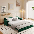 Sofá Cama Queen de 66 pulgadas con Sofá Convertible 3 en 1 y Almacenamiento Lateral