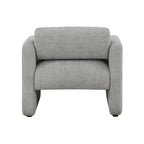 Sillón moderno de tela boucle con brazos, sillón individual tapizado