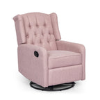 Sillón reclinable giratorio tapizado contemporáneo con orejero
