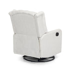 Sillón reclinable giratorio tapizado contemporáneo con orejero