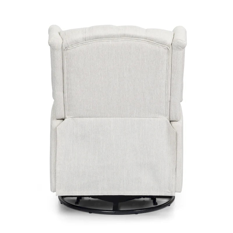 Sillón reclinable giratorio tapizado contemporáneo con orejero