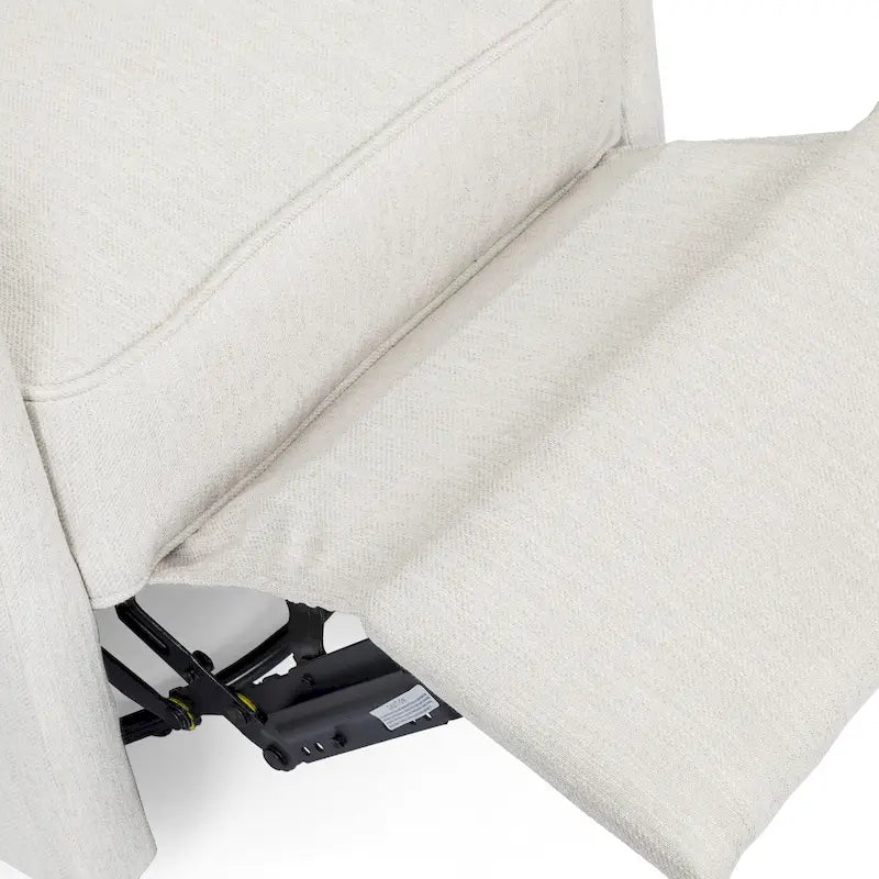 Sillón reclinable giratorio tapizado contemporáneo con orejero