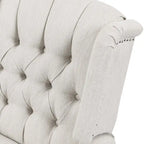Sillón reclinable giratorio tapizado contemporáneo con orejero
