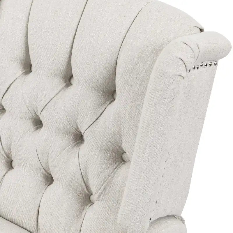 Sillón reclinable giratorio tapizado contemporáneo con orejero