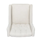 Sillón reclinable giratorio tapizado contemporáneo con orejero