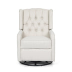 Sillón reclinable giratorio tapizado contemporáneo con orejero