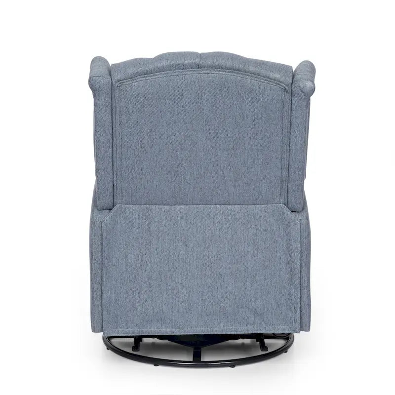 Sillón reclinable giratorio tapizado contemporáneo con orejero