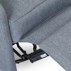 Sillón reclinable giratorio tapizado contemporáneo con orejero