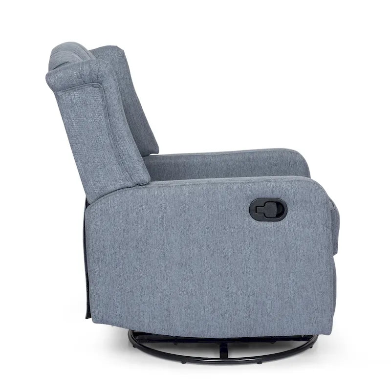 Sillón reclinable giratorio tapizado contemporáneo con orejero