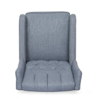 Sillón reclinable giratorio tapizado contemporáneo con orejero