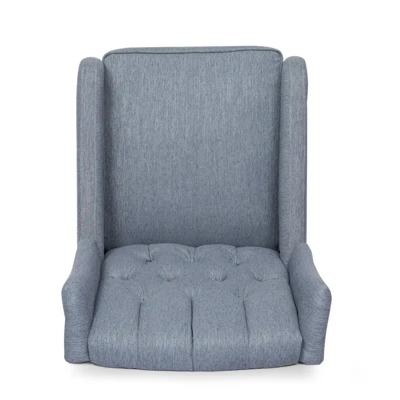 Sillón reclinable giratorio tapizado contemporáneo con orejero