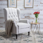Sillón reclinable Walter Wingback de tela capitoné