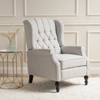 Sillón reclinable Walter Wingback de tela capitoné