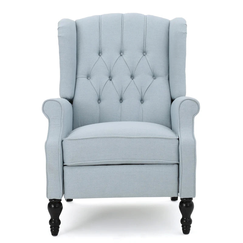 Sillón reclinable Walter Wingback de tela capitoné