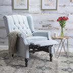 Sillón reclinable Walter Wingback de tela capitoné