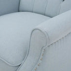 Sillón reclinable Walter Wingback de tela capitoné
