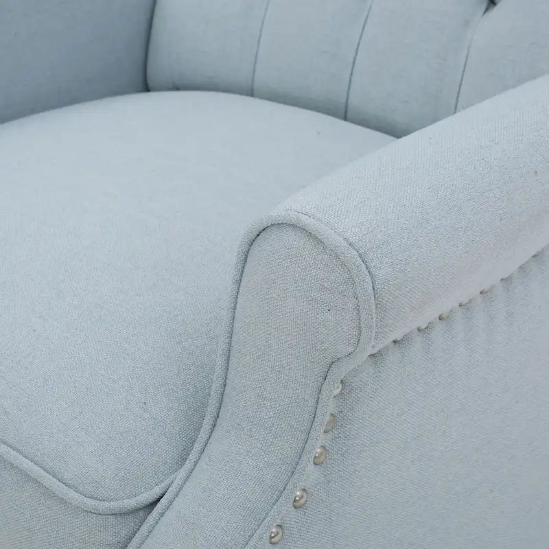 Sillón reclinable Walter Wingback de tela capitoné