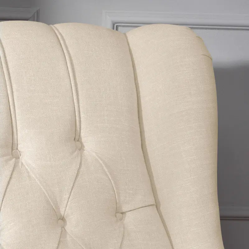 Sillón reclinable Walter Wingback de tela capitoné