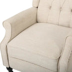 Sillón reclinable Walter Wingback de tela capitoné