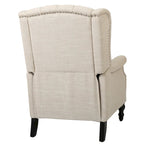 Sillón reclinable Walter Wingback de tela capitoné