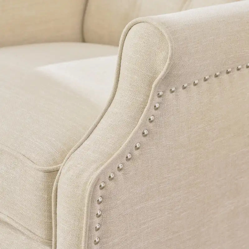 Sillón reclinable Walter Wingback de tela capitoné