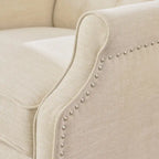 Sillón reclinable Walter Wingback de tela capitoné