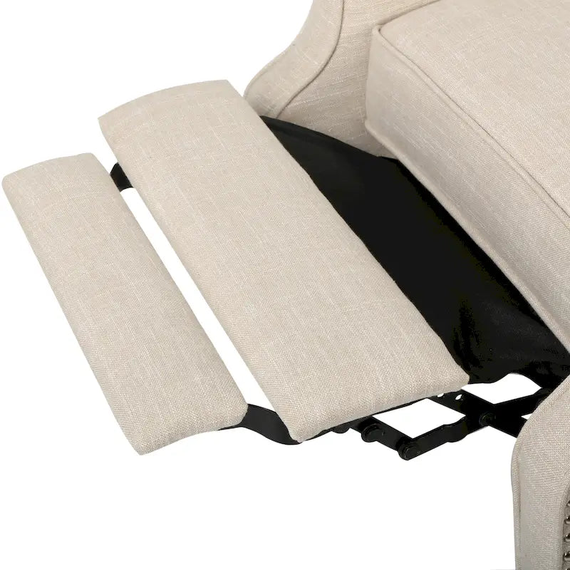 Sillón reclinable Walter Wingback de tela capitoné