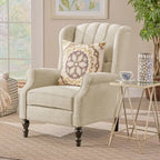 Sillón reclinable Walter Wingback de tela capitoné