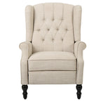 Sillón reclinable Walter Wingback de tela capitoné