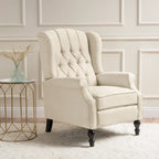 Sillón reclinable Walter Wingback de tela capitoné